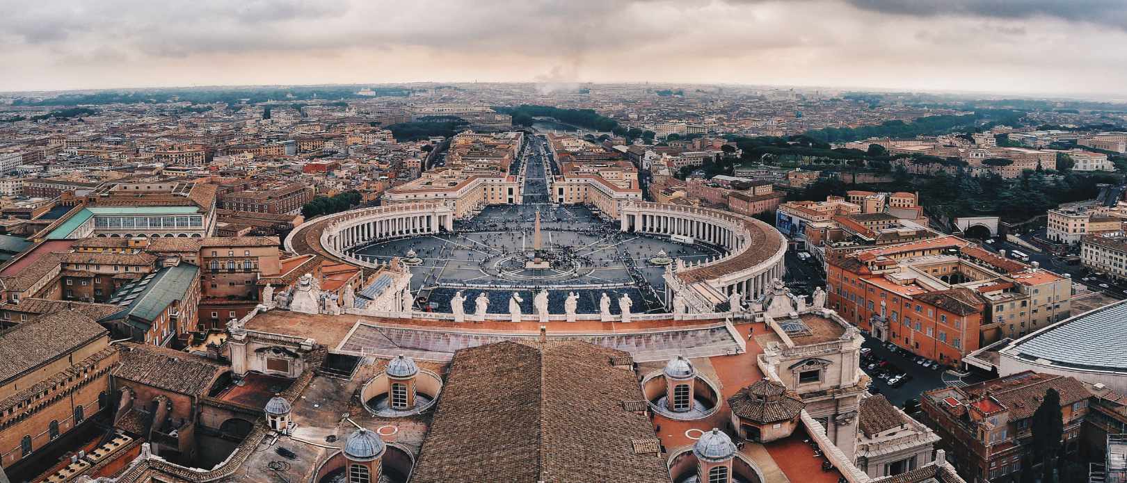 Aerial view of the Vatican city